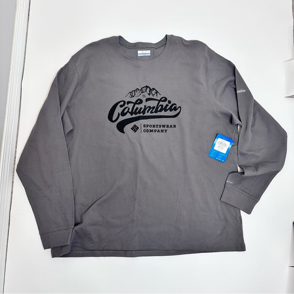 Columbia NWT 29” p2p long sleeve waffle knit omni-wick Ketring Graphic Crew II - Picture 4 of 6